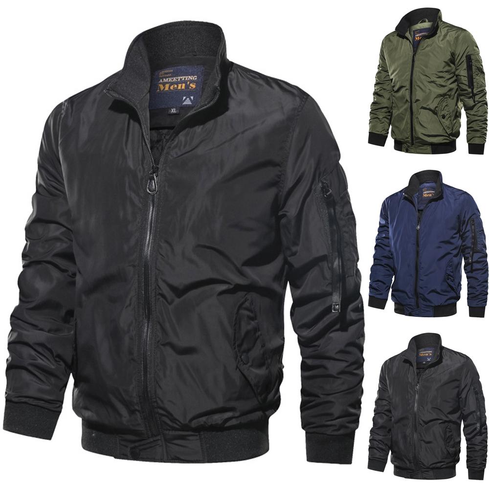 Mens Warm Windproof Tactical Jacket Casual Bomber Coat Outdoor Military Windbreaker
