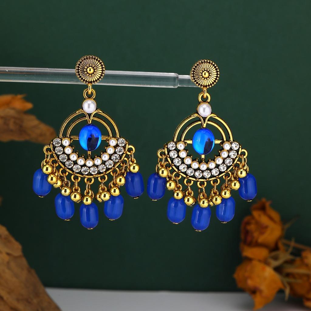 Dangle Earrings Statement Rhinestone Earrings Vintage Earrings Ethnic For Daily Wear Vacation Gift For Women