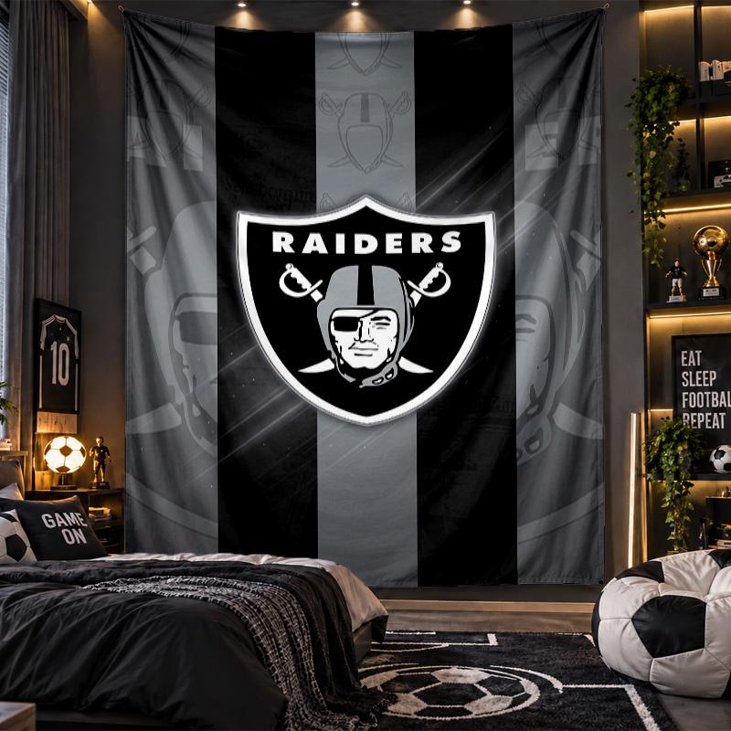Wandbehang Tapisserie Las Vegas Raiders Drucktuch für Wohnzimmer Schlafzimmer Heimdekoration