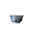Retro blue and white hand-painted loquat teacup master cup, kung fu tea set ceramic Liu Yinkou tea cup