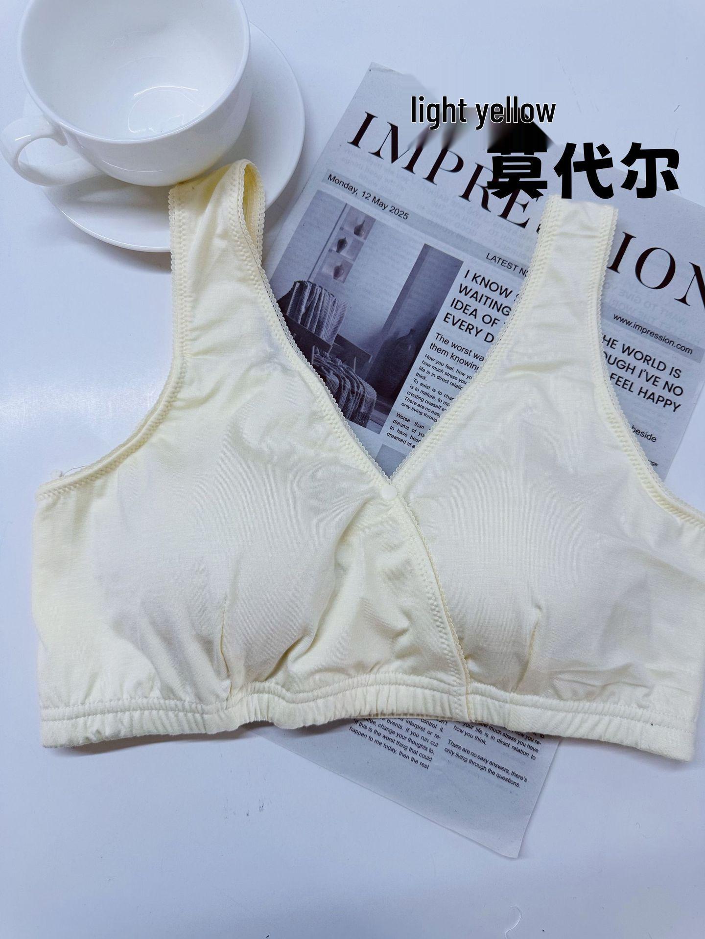 Wire-Free Pure Cotton Jacquard Modal Bra M