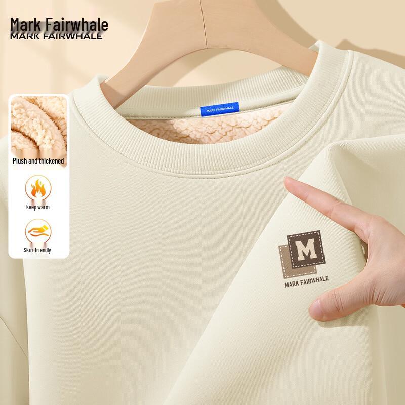

Mark Fairwhale Men s Lamb Fleece Round Neck Sweatshirt M