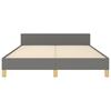 Vidaxl Bed Frame Without Mattress, Dark Gray, 140X200 Cm, Upholstered