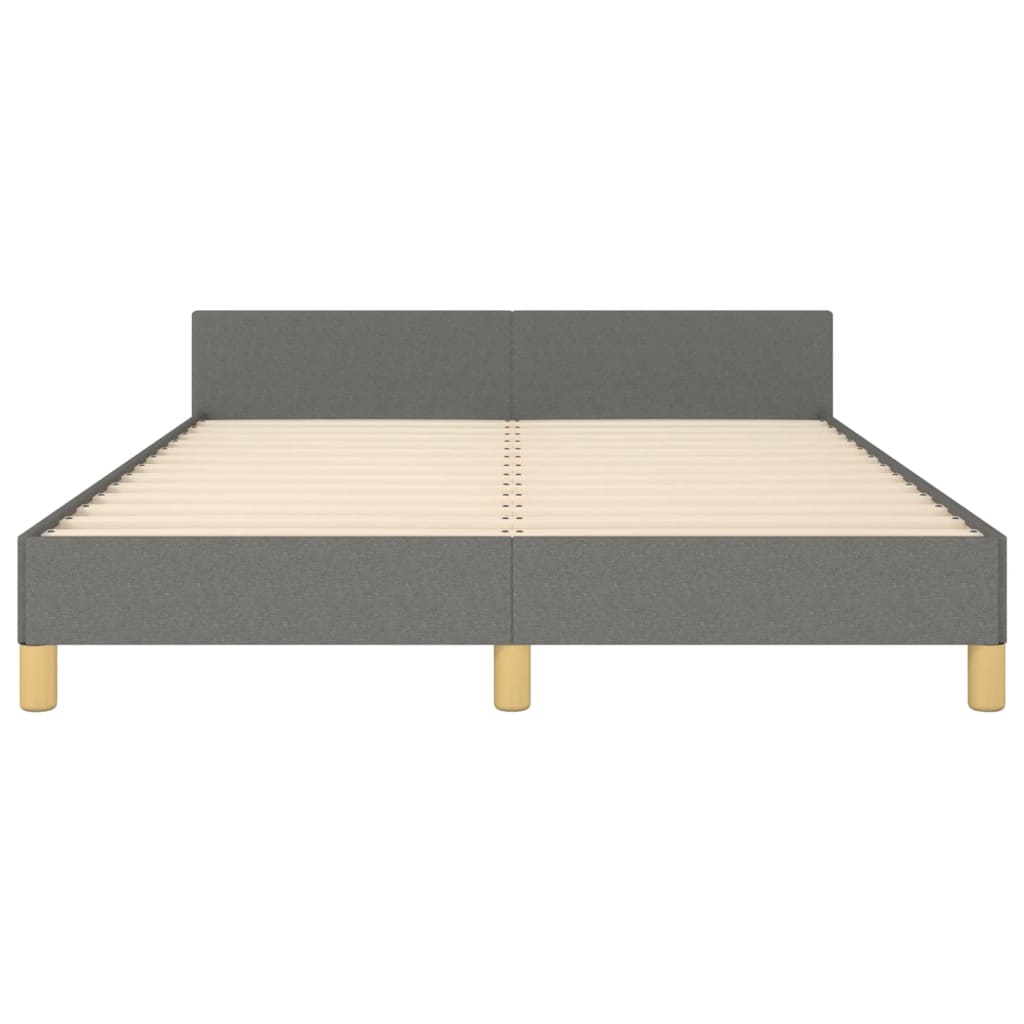 Vidaxl Bed Frame Without Mattress, Dark Gray, 140X200 Cm, Upholstered