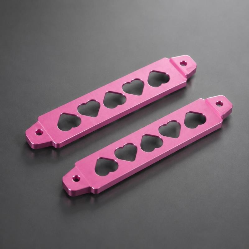 Anodized Metal Battery Hold Down Bracket Kit for Car or Motorcycle, Secure Battery Mounting Bars for Service Use
