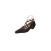 2024 Women Pumps Mature Genuine Leather Spring Summer New Shoes Woman Buckle Strap Office Lady Working Pumps Rome Style Shoes