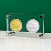 Suport comemorativ pentru monede, ornament, transparent, acrilic, suport pentru expunere monede, cutie pentru colecție medalii comemorative, potrivit pentru 40mm/45mm