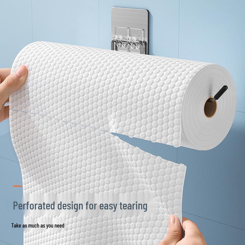 Lazy Person's Dual-Use Disposable Wipes: Absorbent, Non-Oily, Ideal for Kitchen Cleaning