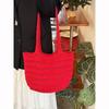 Knitted Bag for Leisure and Vacation Travel Tote Bag with Large Capacity Single Shoulder Bag