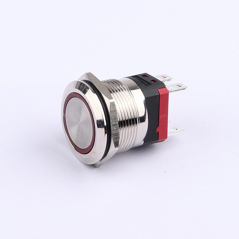 22mm High Current 15A/20A Metal Button Switch with LED Light, 2NO Function