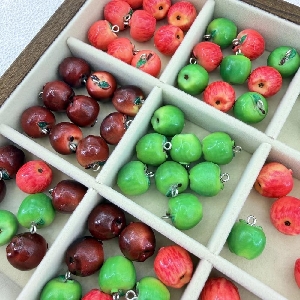 10pcs Resin Fruit Beads Simulated Fruit Keychain Making Accessories DIY Earring Necklace Jewelry