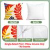 4 Pcs Bohemian Abstract Plants Single-Sided Printed Pillowcase Cushion Cover,Suitable For Living Room,Bedroom,Car Decoration