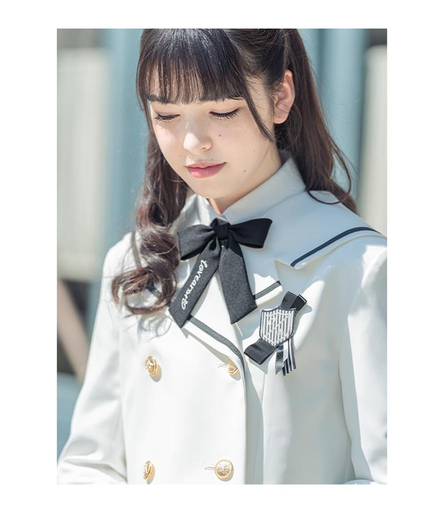 Graduation Ceremony Elementary School Girl Suit Clothes Formal Stephanie Jumper Skirt Blouse Ribbon Tie Patch 5 White 160cm [Arisana] Children's