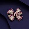 Rhinestone Alloy Bow Brooch - Elegant, High-End, Creative Fashion Accessory