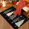 VIKAMA Christmas Carpet 5 Christmas Tree Doormat Welcome Mat Kitchen RugCrystal Velvet Living Room Carpet Rug For Bedroom Home D