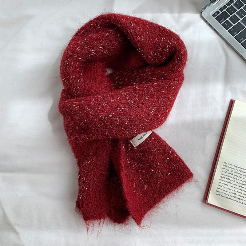 Including scarves, women's winter senior sense is versatile, white lovers keep warm, wool scarf neck protection, Korean version of the student tide
