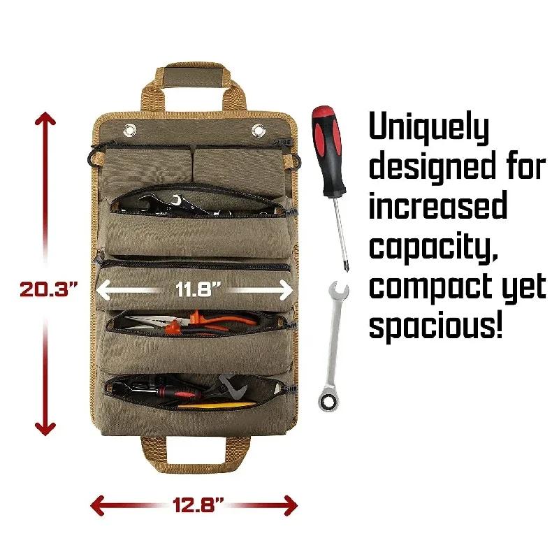 Multi-Purpose Tool Bag High Quality Professional Multi Pocket Hardware Tools Pouch Roll UP Portable Small Tools Organizer Bag