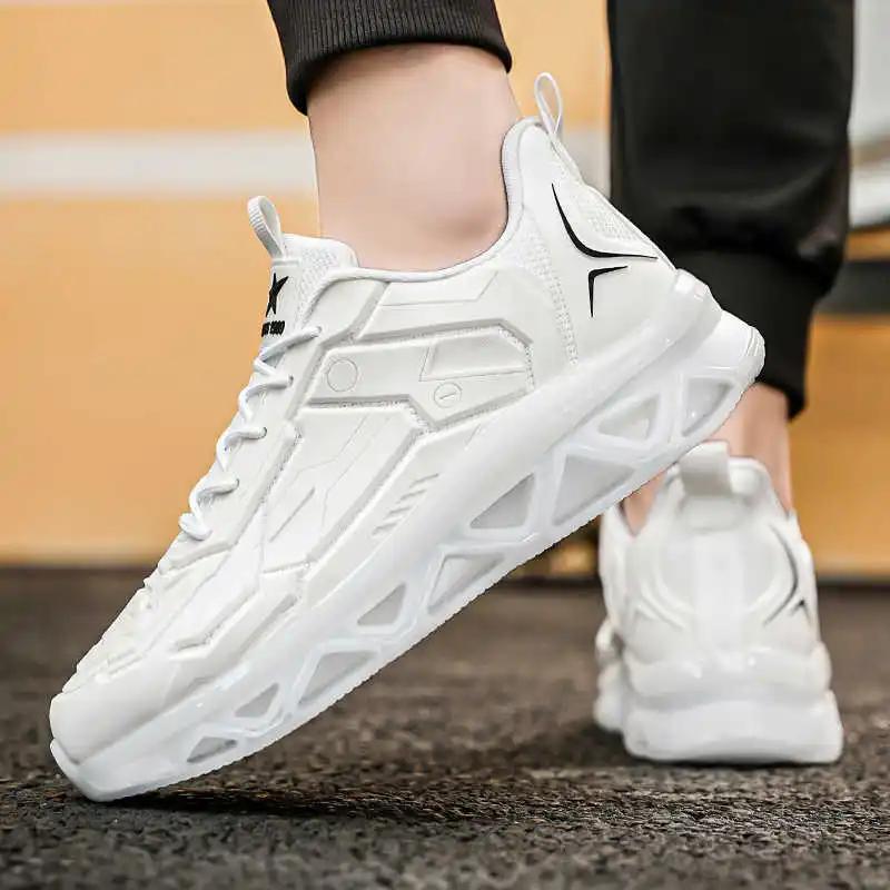 Fashion Thick Heel PU Leather Women's White Summer Sneakers Casual Women's Boot Wholesale Shoes Sports Lowest Price Caregiver