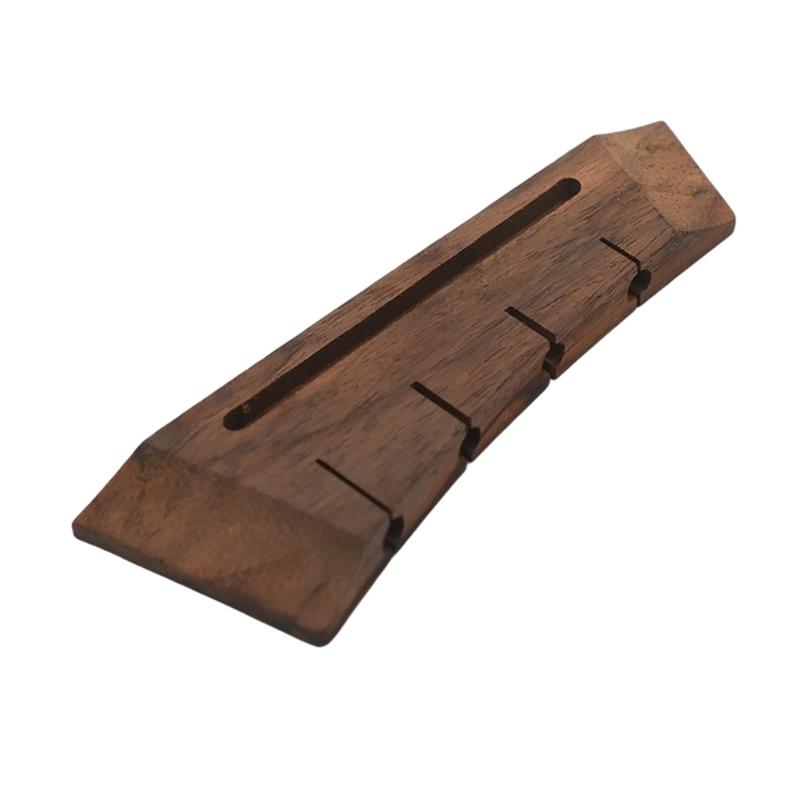 Haltbare Holz-Ukulele-Brücke Akustikgitarren-Brücke Feingearbeitete Gitarrenbrücke zur Verbesserung der Schallübertragung