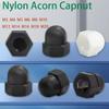 10-50Pcs PE Plastic Nut Bolt M3 M4 M5 M6 M8 M10 M12 M14 M16 M18 M2 Black White Dome Protection Cap Screw Covers Exposed Hexagon