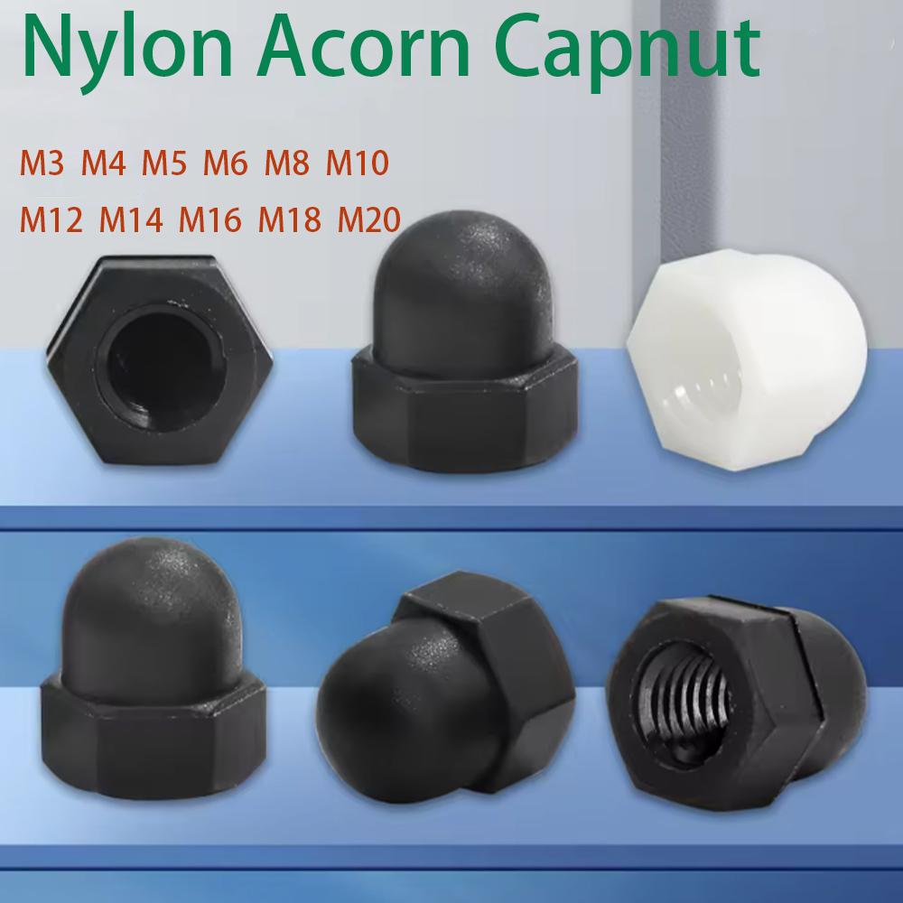 10-50Pcs PE Plastic Nut Bolt M3 M4 M5 M6 M8 M10 M12 M14 M16 M18 M2 Black White Dome Protection Cap Screw Covers Exposed Hexagon