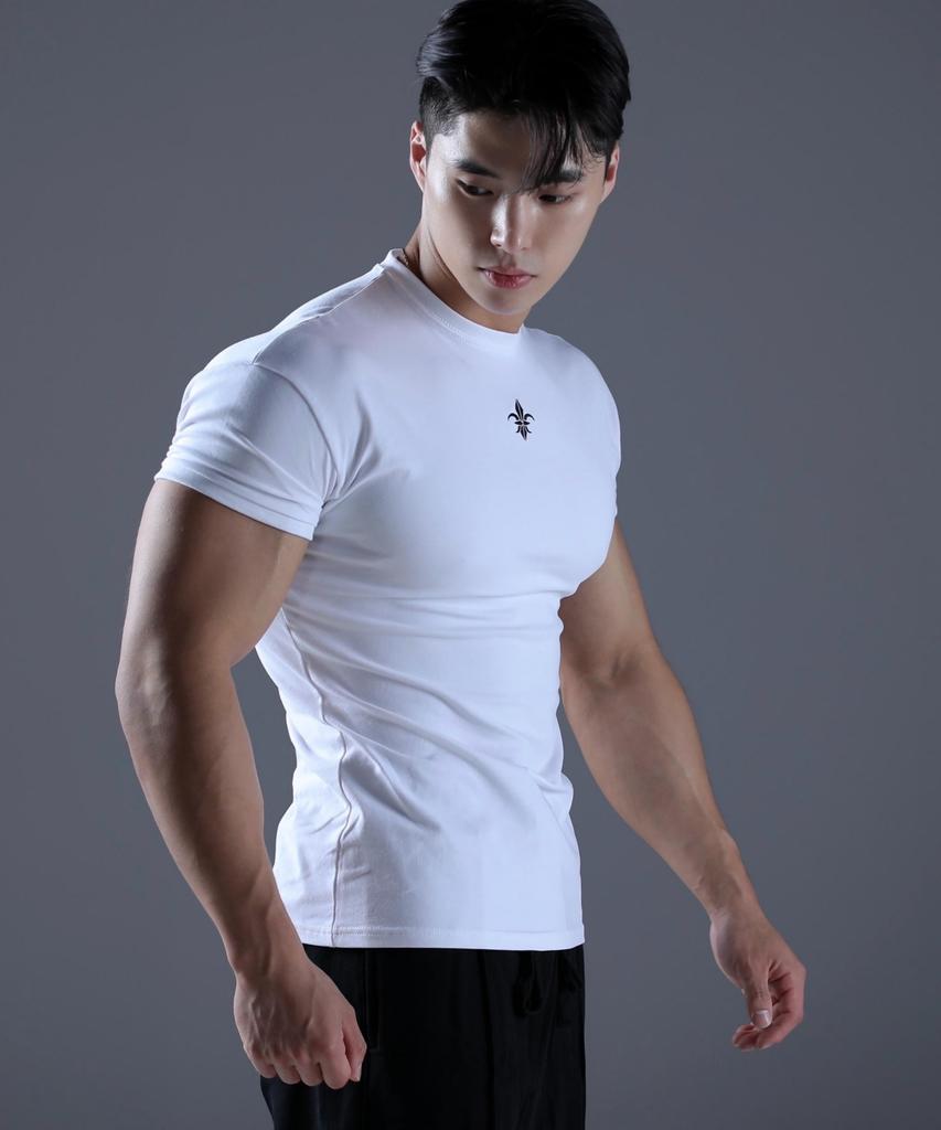 CARMID Logo Muscle Fit Short Sleeve T-Shirt [White]