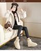 Women's Winter Leather & Fur Snow Boots with Extra Velvet, Thick Insulation, Non-Slip, Waterproof Design