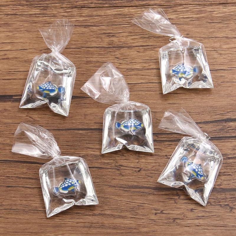 1Pcs 24*53MM DIY Transparent Resin Simulation Goldfish Pendant Jewelry