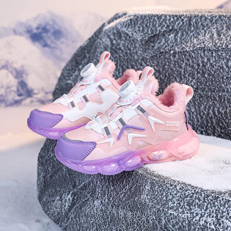 Winter Plus Samt Mädchen Kinder Sneakers Baumwollschuhe Sneakers PU Wasserdicht Warm Ultraleicht Jungen Schnee Sneakers