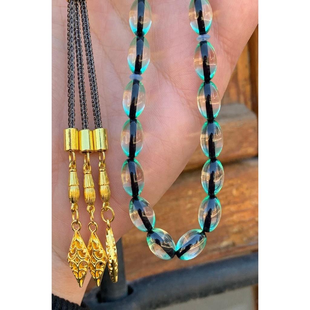 Herren-Gebetsperlen aus Vernier-Pulver-Bernstein