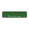 16x4In 2D Flat Classic Santa Aluminum Sign Custom Text Christmas Wall Decor