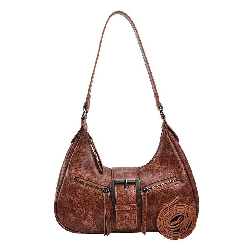 Niche design bag new fashionable retro underarm bag single shoulder crossbody crescent bag fashionable