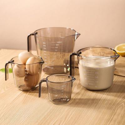 1 szt. 150/300/1000ml Plastikowy Kubek Miarowy z Podziałką z Uchwytem Przezroczyste Kubki do Mieszania z Dzióbkiem Dzbanki Narzędzia Akcesoria Kuchenne