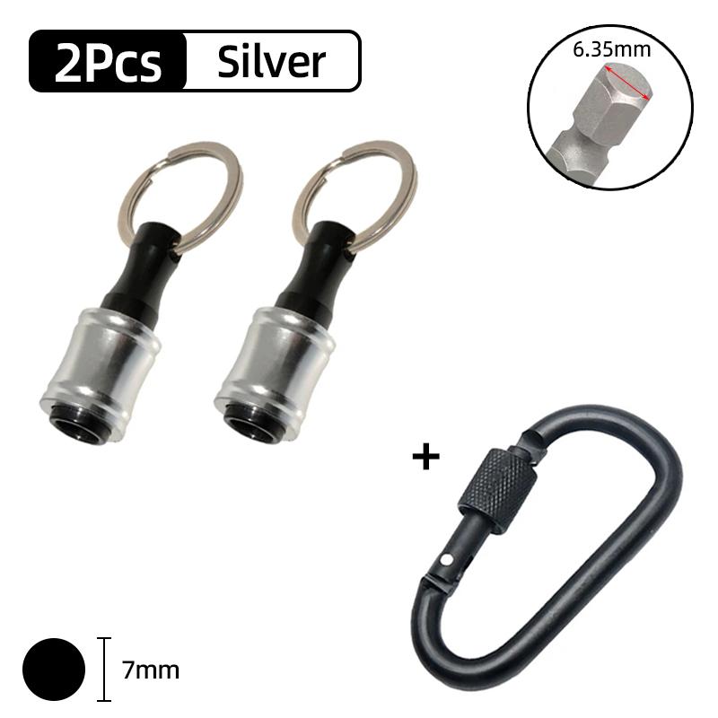 Schraubendreher-Bit-Halter 1/4 Zoll Sechskantschaft Verlängerungsstange Schnellwechsel Aluminiumlegierung Schlüsselanhänger Bohrer Schraubenadapter Handwerkzeug