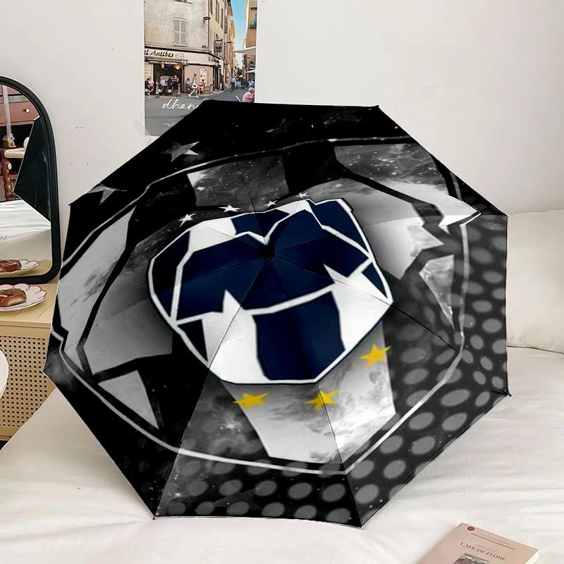 Football Club Emblem Umbrella 8-Frame for Travel, camping, Casual Lightweight Portable Umbrella, Essential for every family Holidays Gift