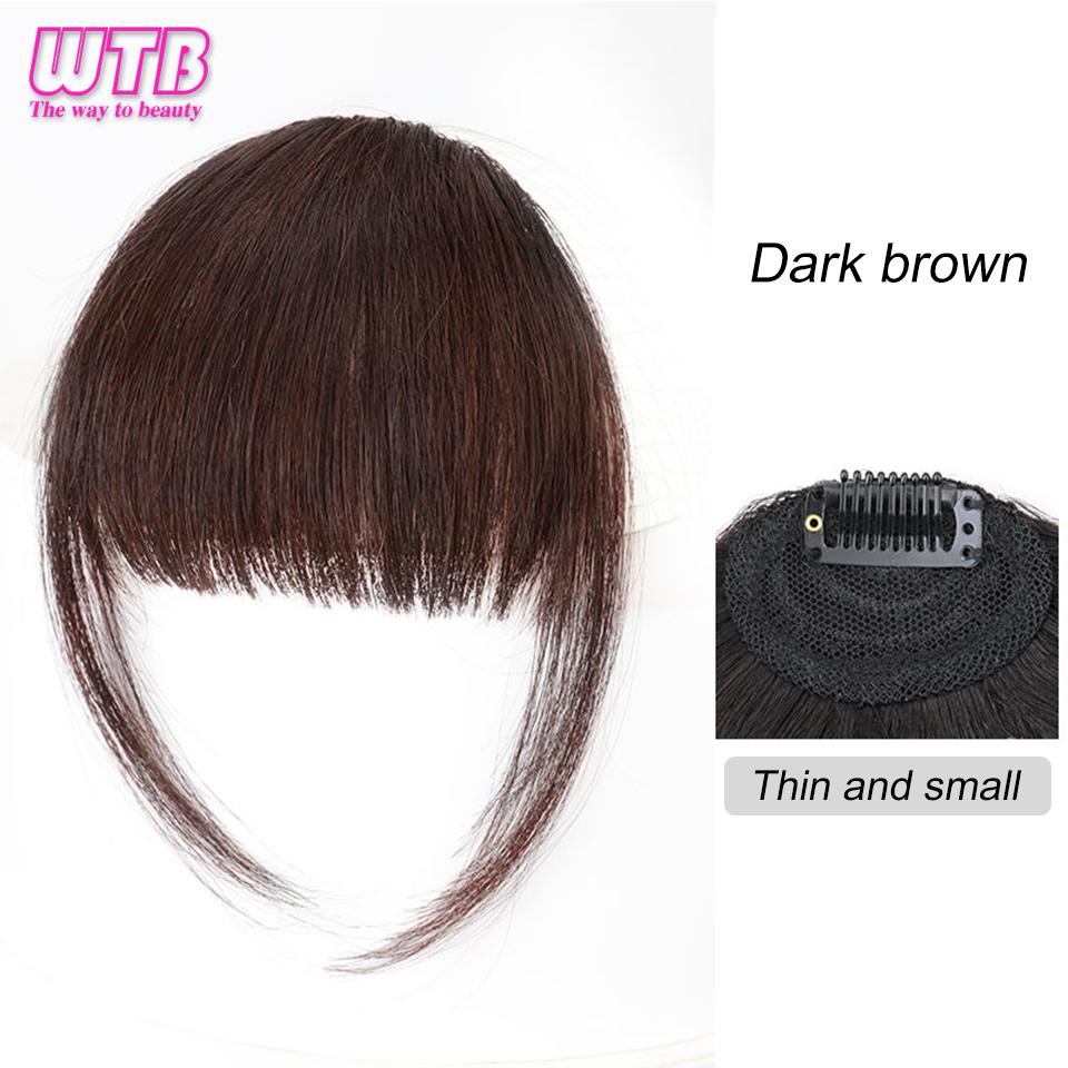 WTB Breton sintetic cu aer natural scurt maro negru Extensie de franjuri de păr fals 1 clipă accesorii pentru posturi pentru femei fete