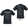 T-Shirt Nera Ramones da Uomo Seal Hey Ho