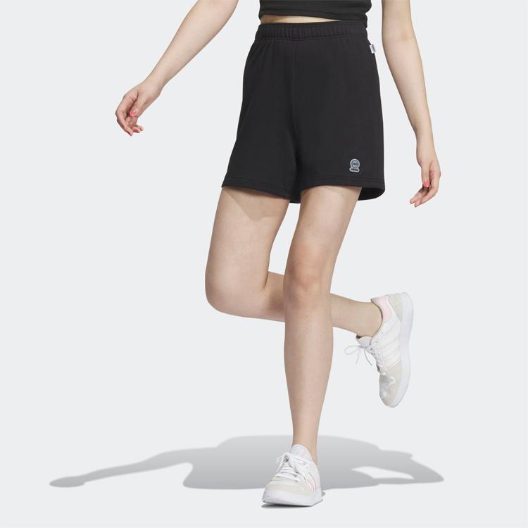 Adidas Neo Solid Color Sports Casual Shorts Women Bottoms Black IA5014