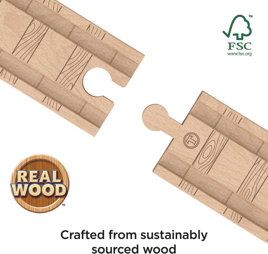 Mattel Thomas the Tank Engine Wooden Railway Create Your Own Straight Curved Extension Rail Set Sold HDX06 Series Course! & (Vehicles Separately)