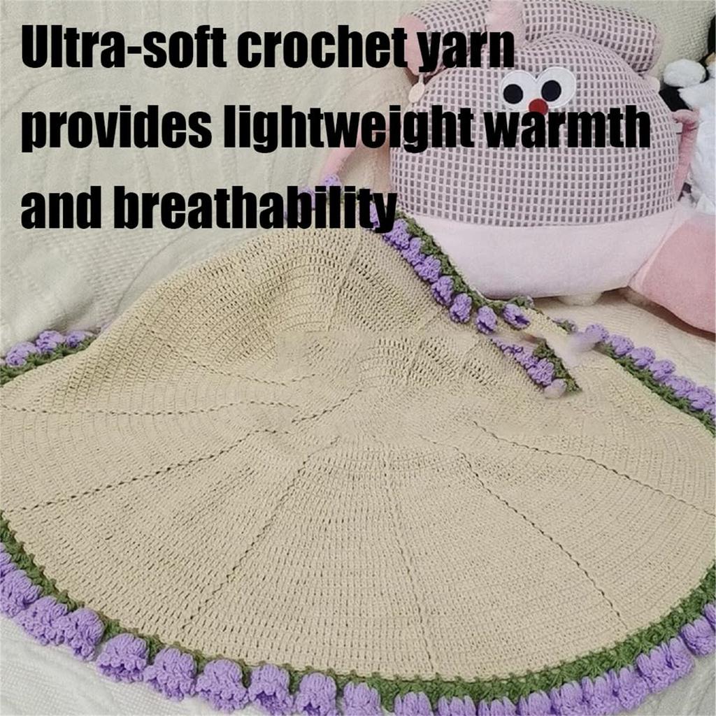 Handmade Knitting Yarn, Rose, Of The Valley Blanket, Jasmine Flower Bouquet, Crochet Hook, Creative Gift Material Package