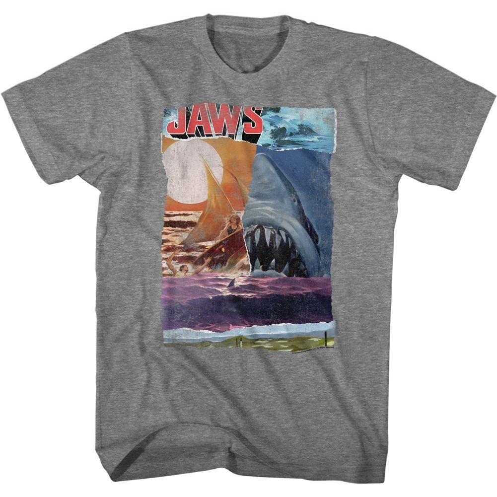 Jaws Ski Shark Collage Movie Shirt XXXL