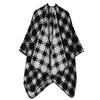 Guochao Style Thickened Shawl Cape Dual-Purpose Knitted Split Scarf Chinese Style Warm Shawl Knitted