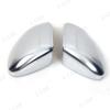 2PCS For Volkswagen VW Passat B8 Variant 2015- Matte Chrome Rearview Side Mirror Cover Cap Shell Lid House