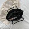 1 Pcs PU Leather Underarm Bag Simple Women Large Capacity Bag Shopping Travel Elegant Unisex Tote Bags Trend Retro Solid Color