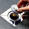 Bathroom Drain Cover - Metallic Finish Anti-Clog Smooth Edge Design, Quick Drainage for Showers Bathtubs, Ideal for Renovations New Installations