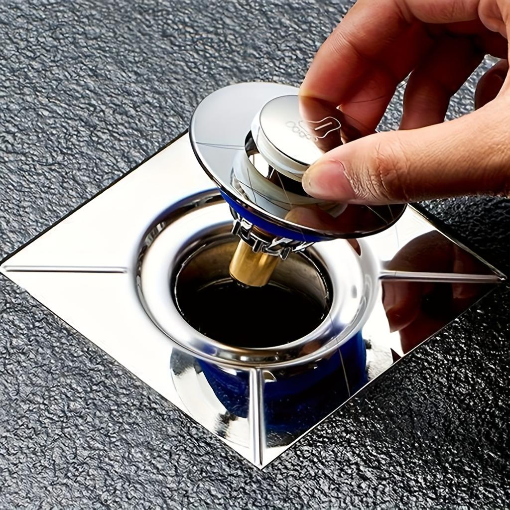 Bathroom Drain Cover - Metallic Finish Anti-Clog Smooth Edge Design, Quick Drainage for Showers Bathtubs, Ideal for Renovations New Installations