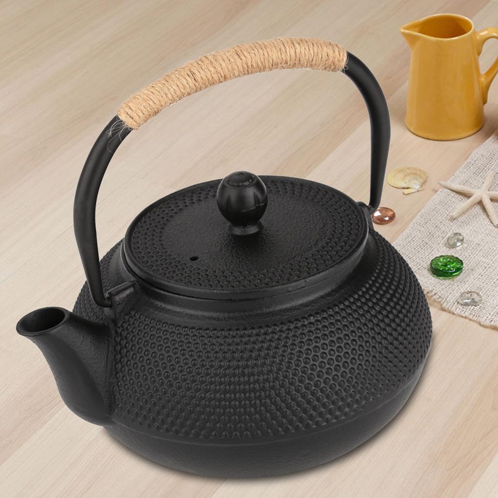 800ml Japanese Style Cast Iron Kettle Teapot Removable Infuser Strainer Tea Pot