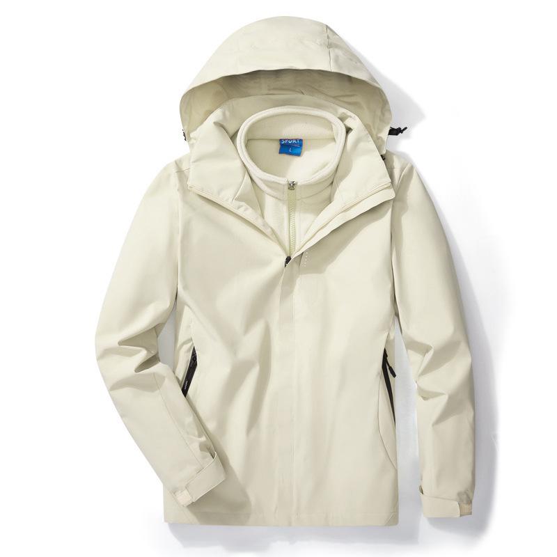 Women's & Men's 3-in-1 Detachable Couple's Jacket: Windproof, Waterproof, Cold-Resistant for Autumn & Winter