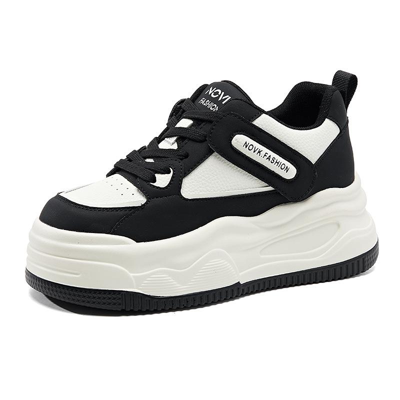 Fashion 8.5CM Women's Breathable Mesh Sneakers Autumn New Style Versatile Thick Bottom Casual Sports White Shoes Comfortable All Match