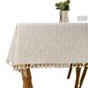 Linen Cotton Floral Daisy Tablecloth Photography Backdrop Cover Kitchen Decor